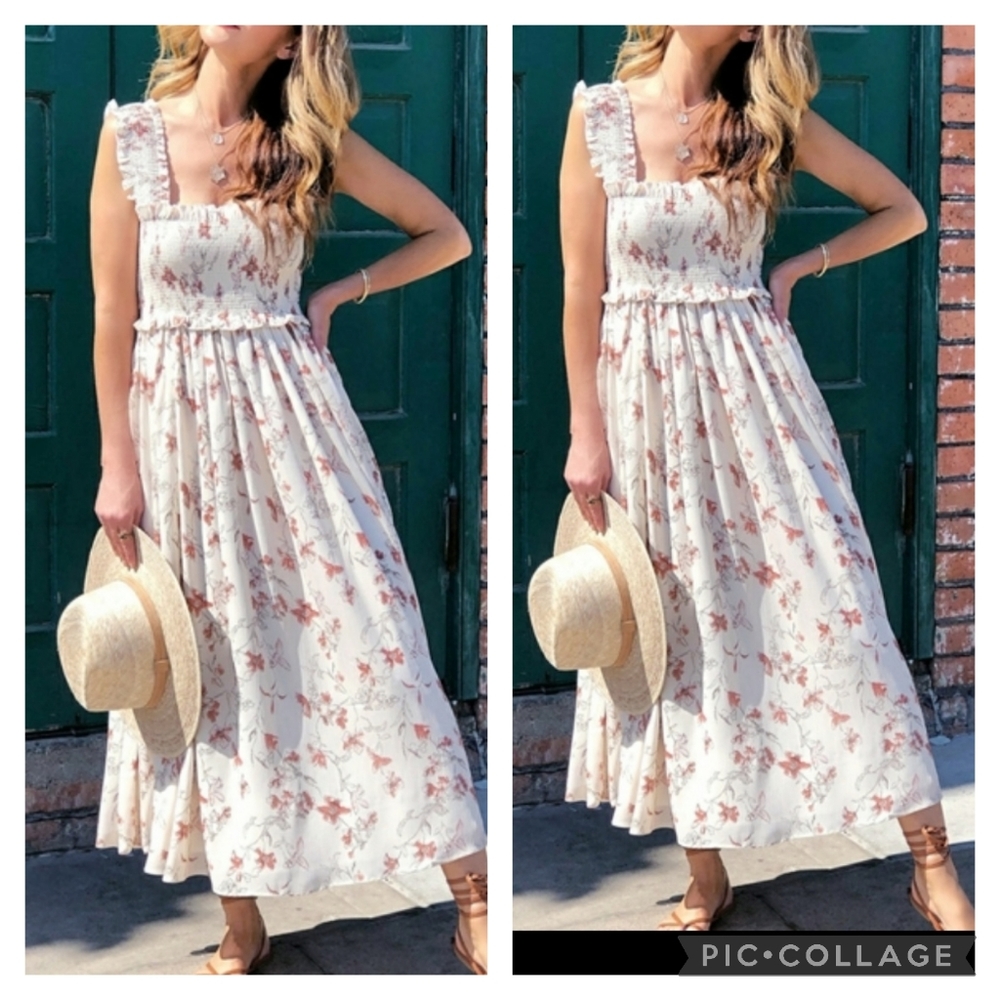 LAST 1 ! Jacquie The Label Feminine Ivory Maxi Dress - Picture 2 of 11